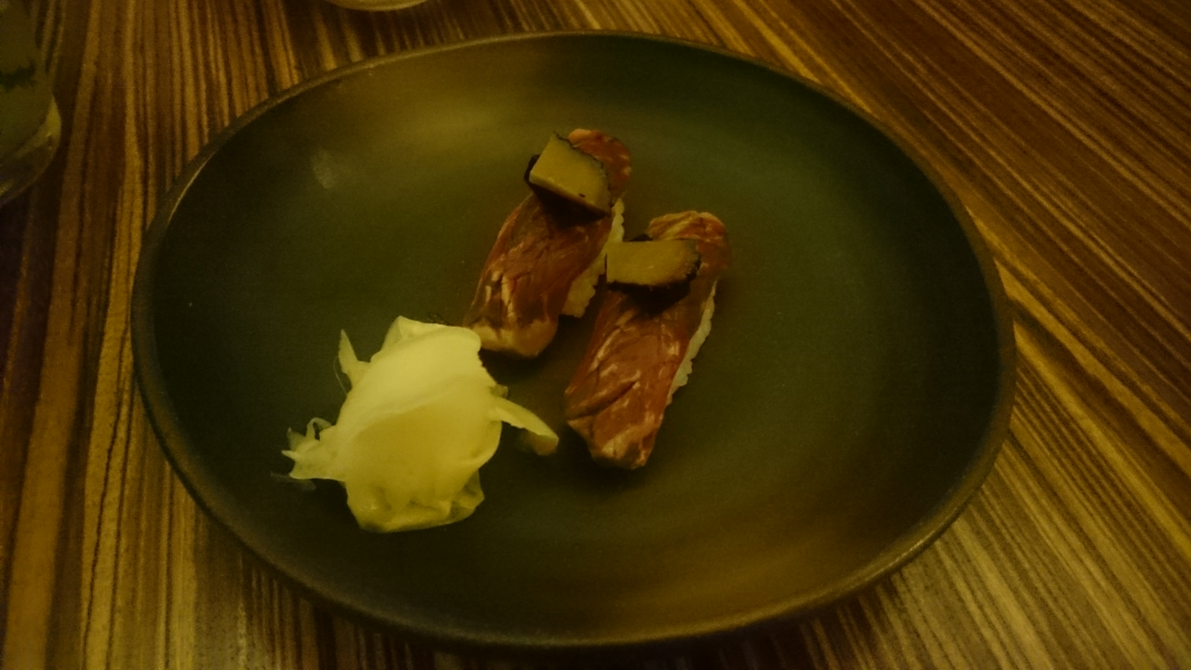 Wagyu Beef with Truffle sushi at Yokari, Riyadh