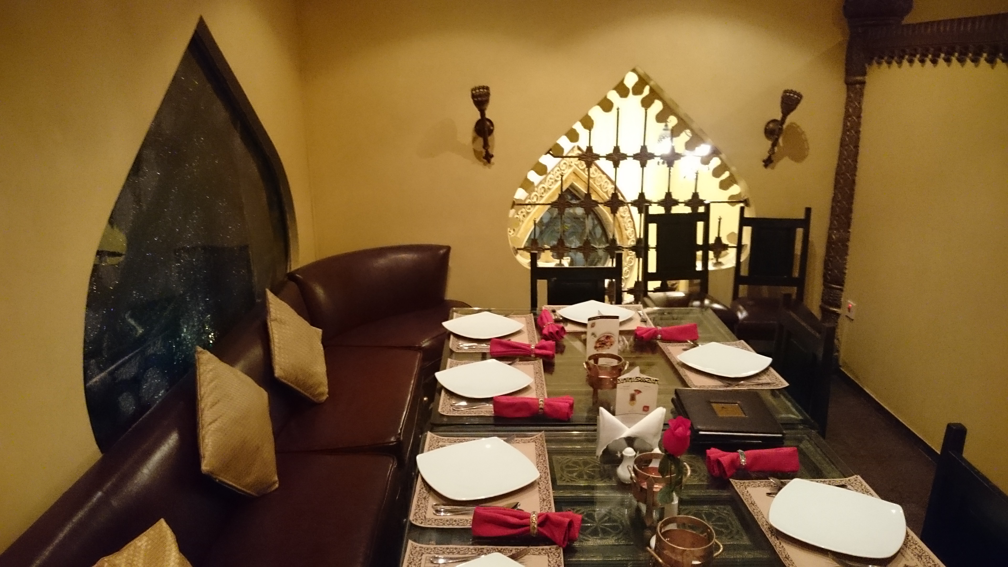 Private dining booth at The Copper Chandni, Riyadh