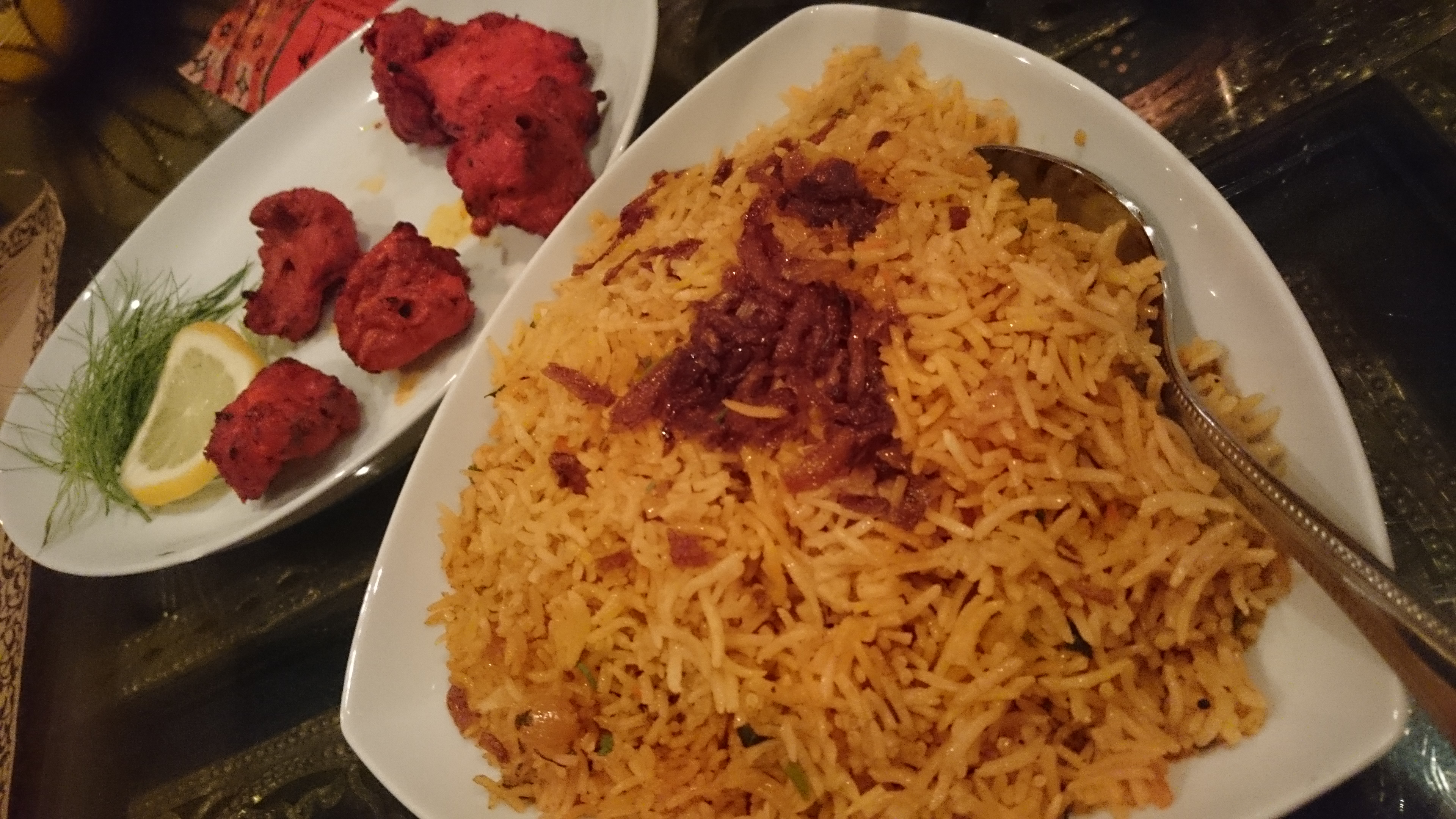 Biriyanee rice at the Copper Chandni, Riyadh