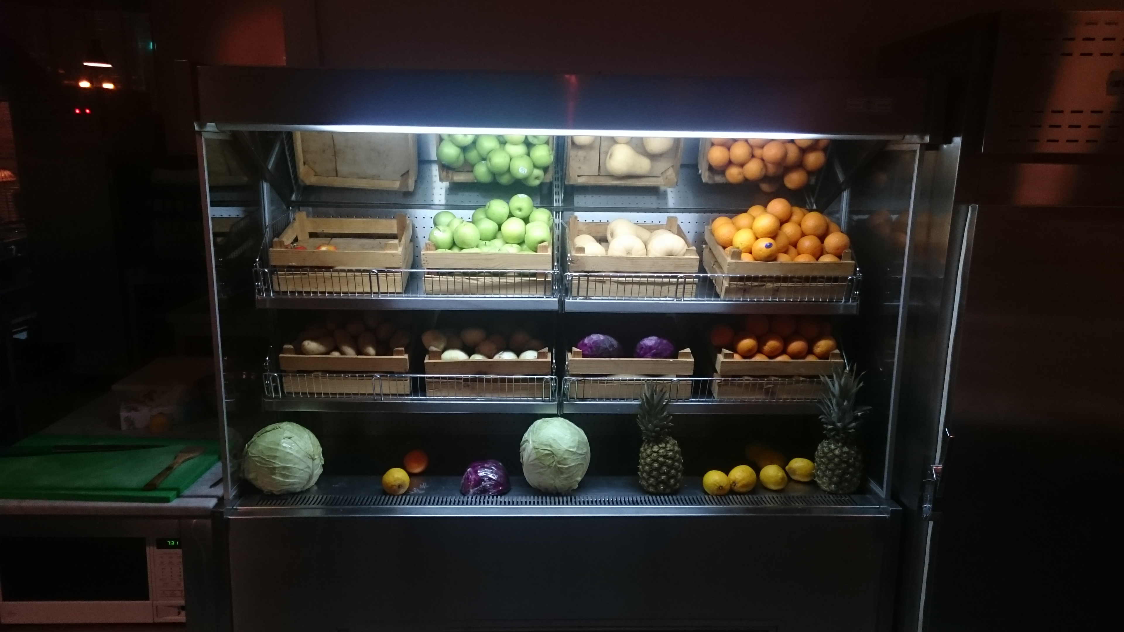 Fresh fruit and vegetables on display at Appétit Kitchen, Riyadh