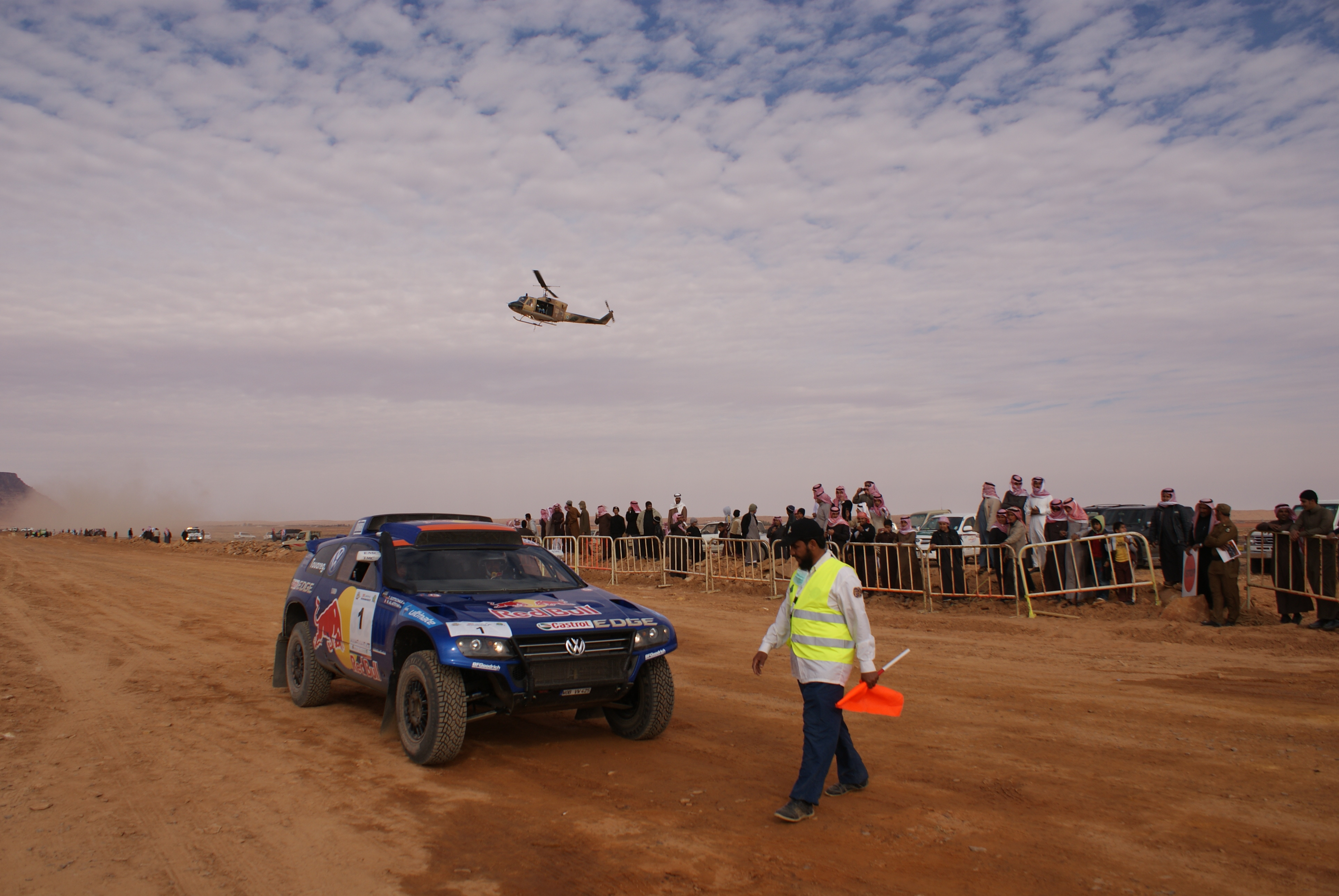 Nasser Al-Attiyah in his Dakar Rally winning VW at the Ha'il Rally