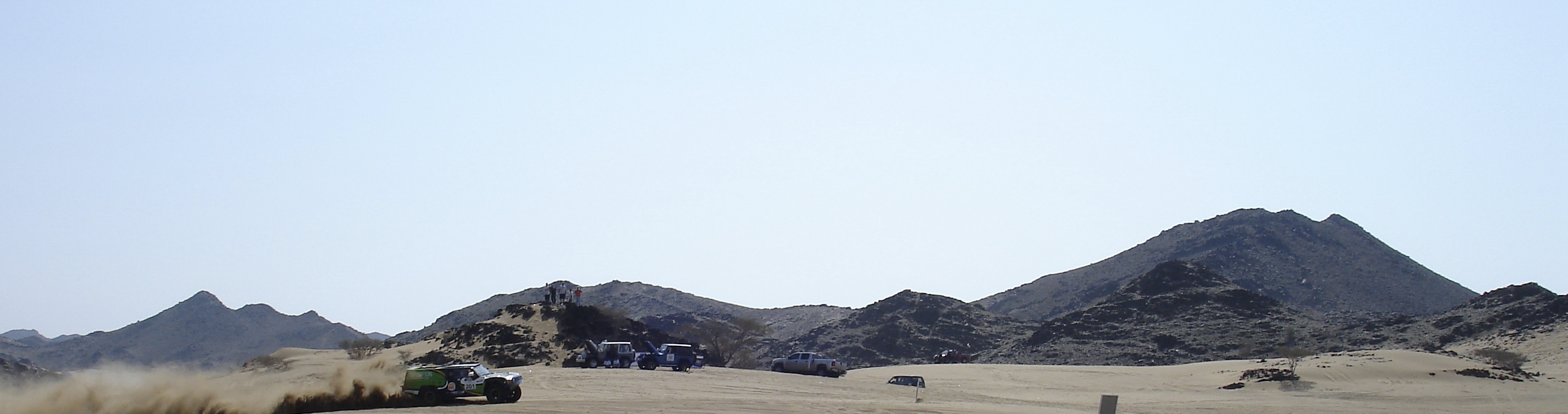 Racing through the desert at the Jeddah Rally