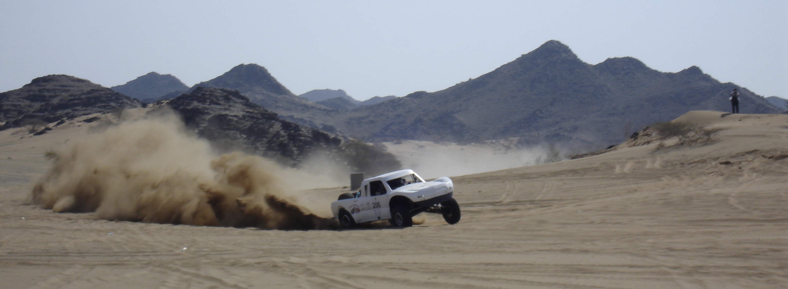 Racing through the desert at the Jeddah Rally